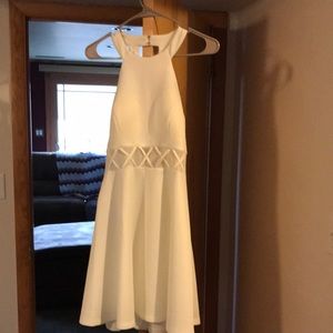 Homecoming dress white once no stains no snags